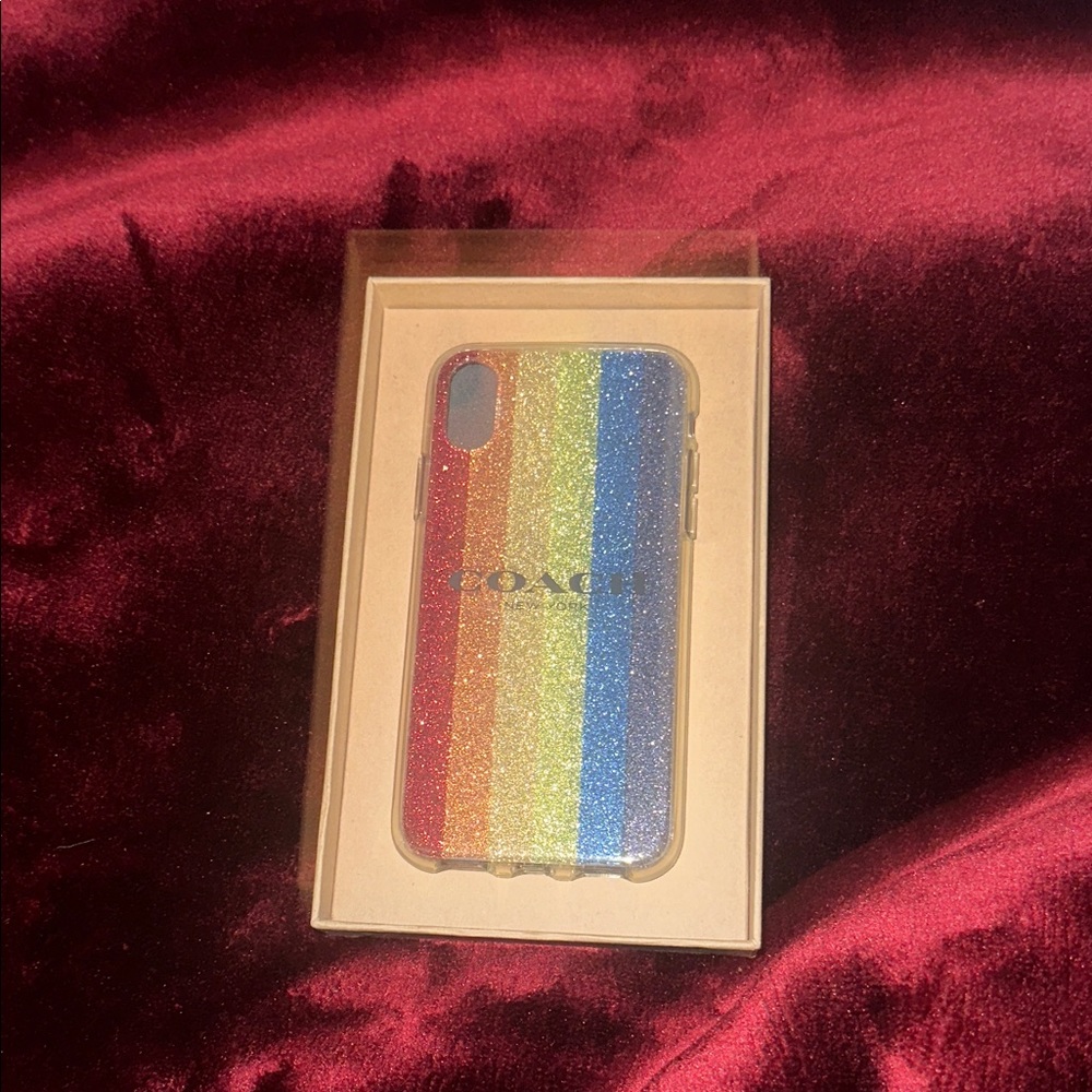 Coach Multicolor Glitter Phone Case